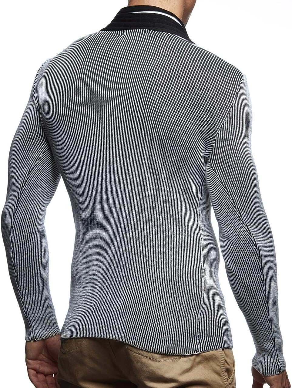 Leif Nelson LN-1425 Men's Knitted Hooded Sweatshirt