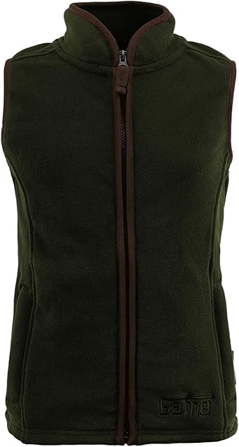 Game Technical Apparel Kids Chilton Country Fleece Gilet Winter Warm Waistcoat with Contrast Piping Bodywarmer (Forest Green, 2_years)