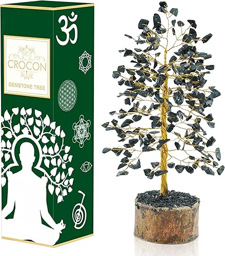 Miniatura 26 de Árbol de la vida de chakras de aventurina amarilla, árbol de cristal para energía positiva, decoración de Feng Shui, árbol de piedras preciosas