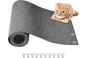 78.7"x15.8" Cat Scratching Mat, Self-Adhesive Trimmable Scratching Cat Carpet to Protect Furniture...