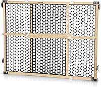 Safety 1st Bamboo Baby & Dog Gate - No Drill Pressure Mount Doorway Gate, Fits 28-42" Wide, 24" High, Eco-Friendly