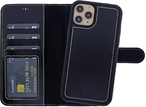 Handytasche Iphone 11 Pro Zum Umhängen Burkley 2in1 Leder Handytasche für iPhone 11 Pro Handyhülle mit