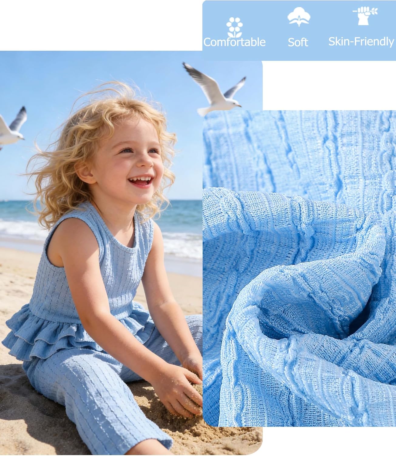 Toddler Girl Clothes Baby Girl Clothing Summer Outfit 2-6 Year Little Matching Sleeveless Top Long Pants Set 2Pcs - Image 3