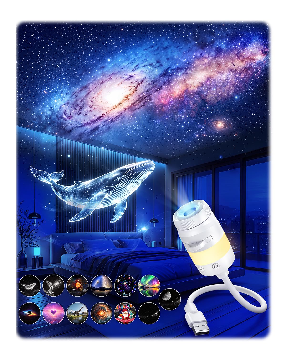 Projecteur Ciel Étoilé LED 2 en 1