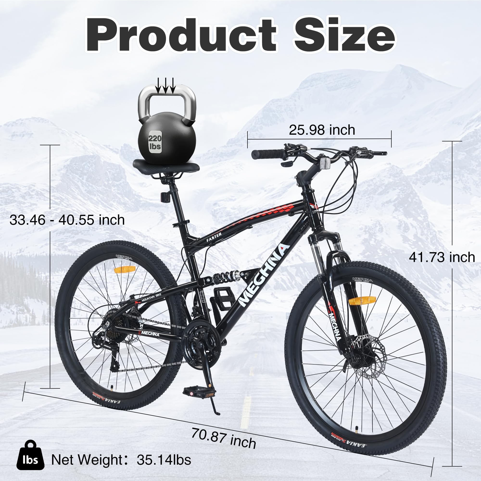 Amazon.com: ZUKKA 26 Inch Mountain Bike 21 Speed Mountain Bike