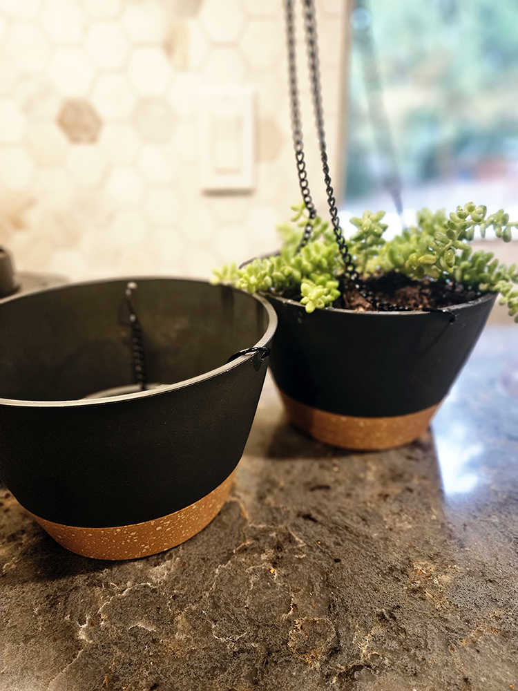 Grey Hanging Planters for Indoor Plants Set of 2 Self Water on Amazon Live