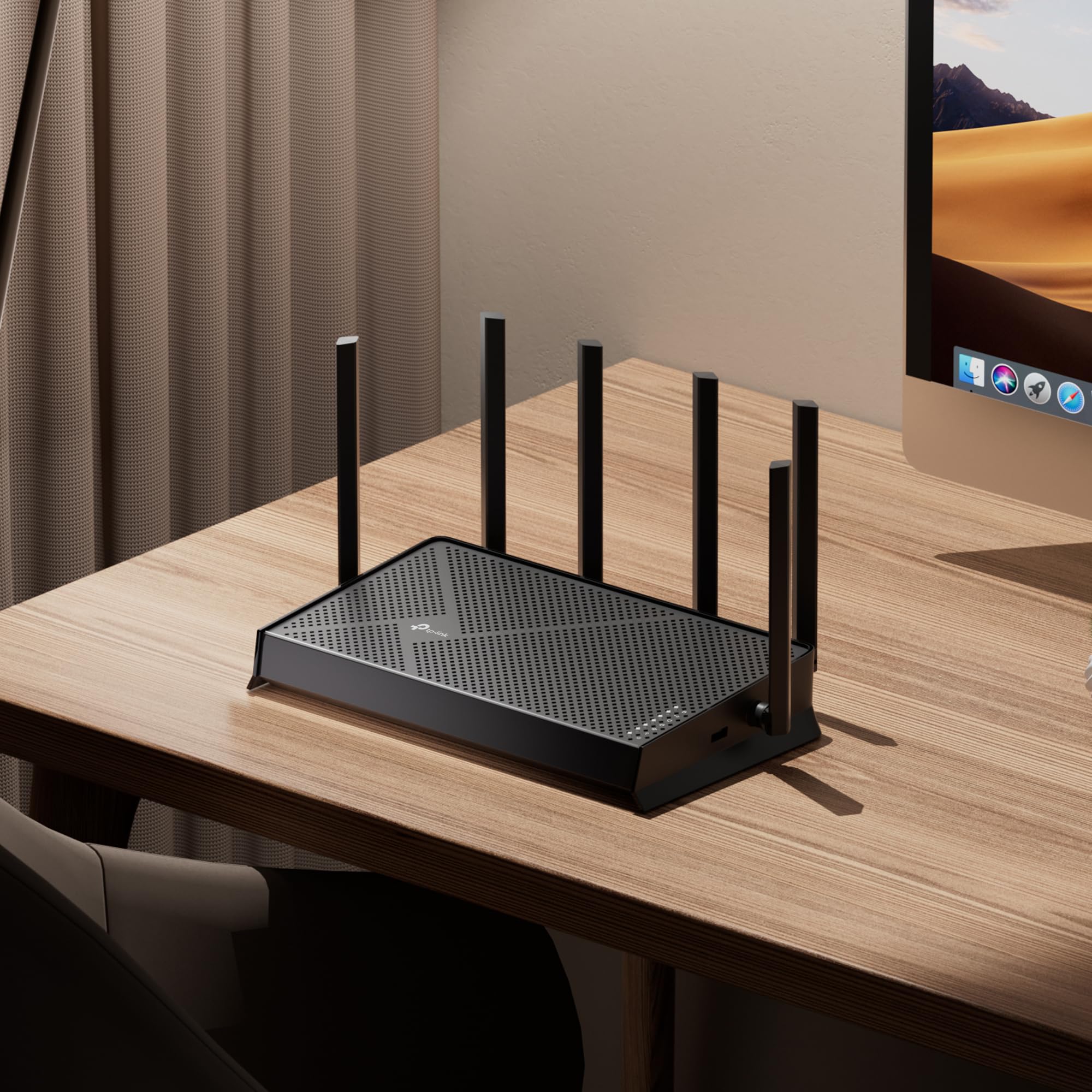 TP-Link Archer BE400 Router Wi-Fi 7 Dual-Band BE6500Mbps, 2.5G WAN, 2.5G LAN, 3 Porte 1G LAN, 4K-QAM, MLO, MU-MIMO, Beamforming, 6 Antenne Esterne, Home Shield, IoT, Compatible con EasyMesh