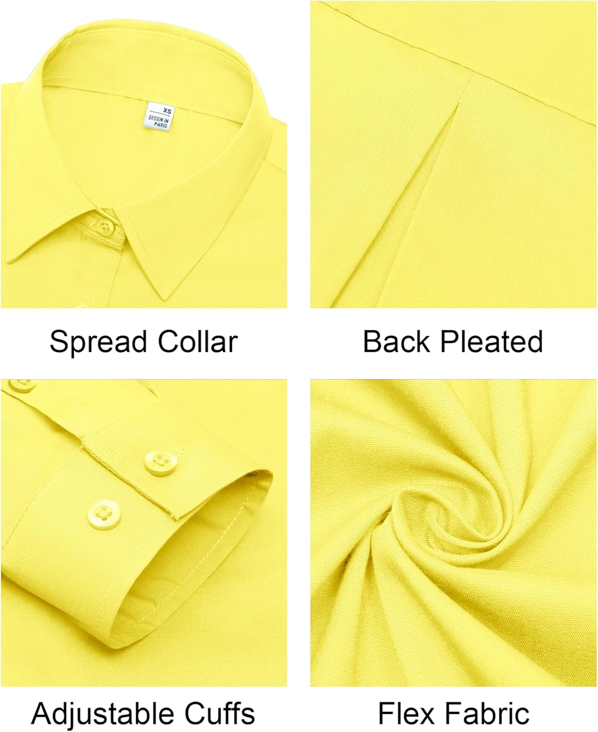 Button Down Shirts for Women Classic Fit Dress Shirt Work Business Casual Long Sleeve Blouse Tops - Image 5