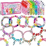 leitait 24 Pack Bracelet Wands,Charm Bracelet Jewelry Making Kit,Arts Crafts for Kids,Unicorn Party Favors Supplies,Goodie Bags Stuffers,Classroom Prizes,Birthday Gifts for Girls Ages 4-8 Years Old