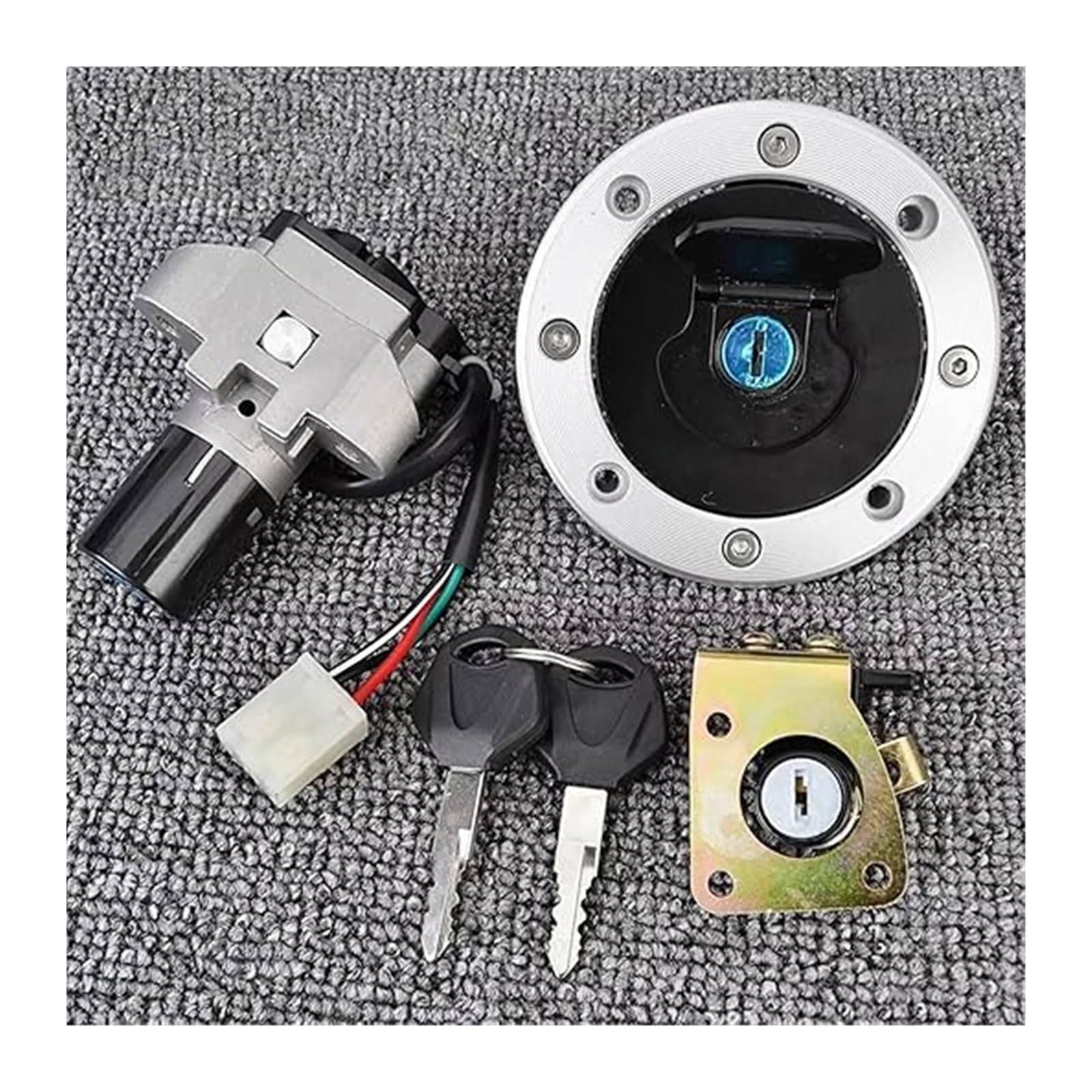 Interruttore Di Accensione Blocco Kit Serratura Sella Interruttore Accensione Tappo Serbatoio Impulso Per Suzuki Per GS500 Per GSF400 Per GSF250 Per Bandit Per GK7AA 250 77A VS/S