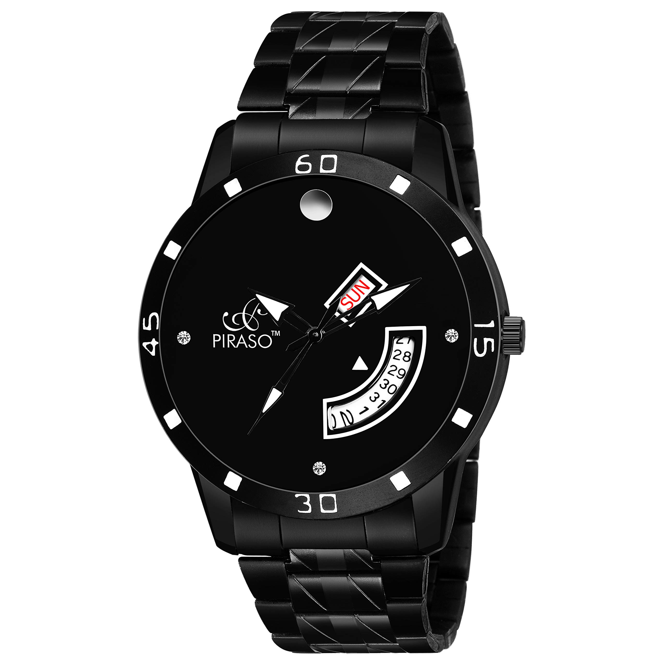 Piraso Analog Silver Dial Mens Watch-1140-BLACK-CK (B07P53WSHG) Amazon Price History, Amazon Price Tracker