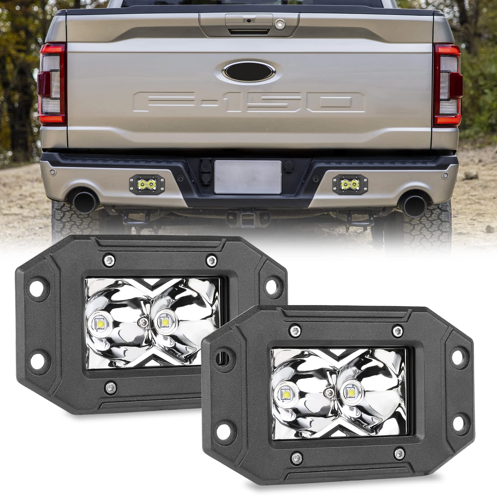 Flush Mount Led Bumper Lights Raxiom 3 Inch Flush Mount 6 LED Off Road