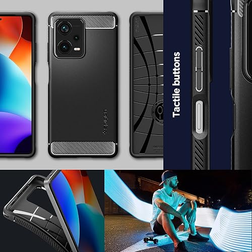 Miniatura 7 de Spigen Rugged Armor - Funda diseñada para Redmi Note 12 Pro Plus (2023), color negro mate