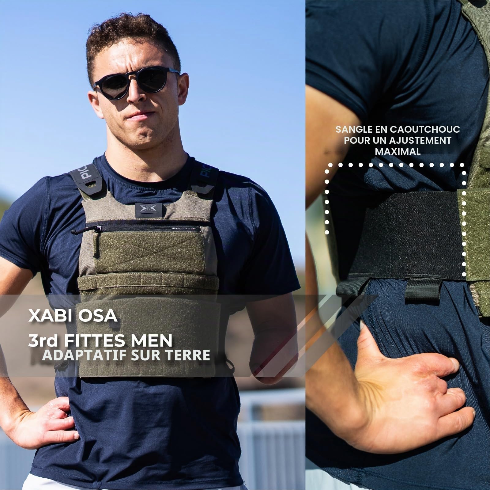 PICSIL Gilet Lesté Ajustable INGOT, Gilet de Poids avec Fermeture Magnétique, Nylon Résistant, Gilet pour Entraînement Fonctionnel, Running, Musculation, Fitness, Gym, Unisexe