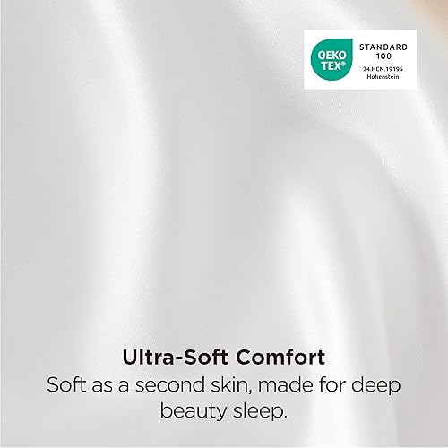 Vista 161 de Bedsure - Juego de 2 fundas de almohada de satén 06 - negro