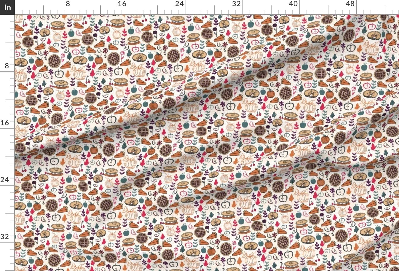 Spoonflower Fabric - Pies Thanksgiving Food Pie Pumpkin Dessert Pumpkins Printed on Upholstery Velvet Fabric Fat Quarter - Upholstery Home Decor Bottomweight Apparel
