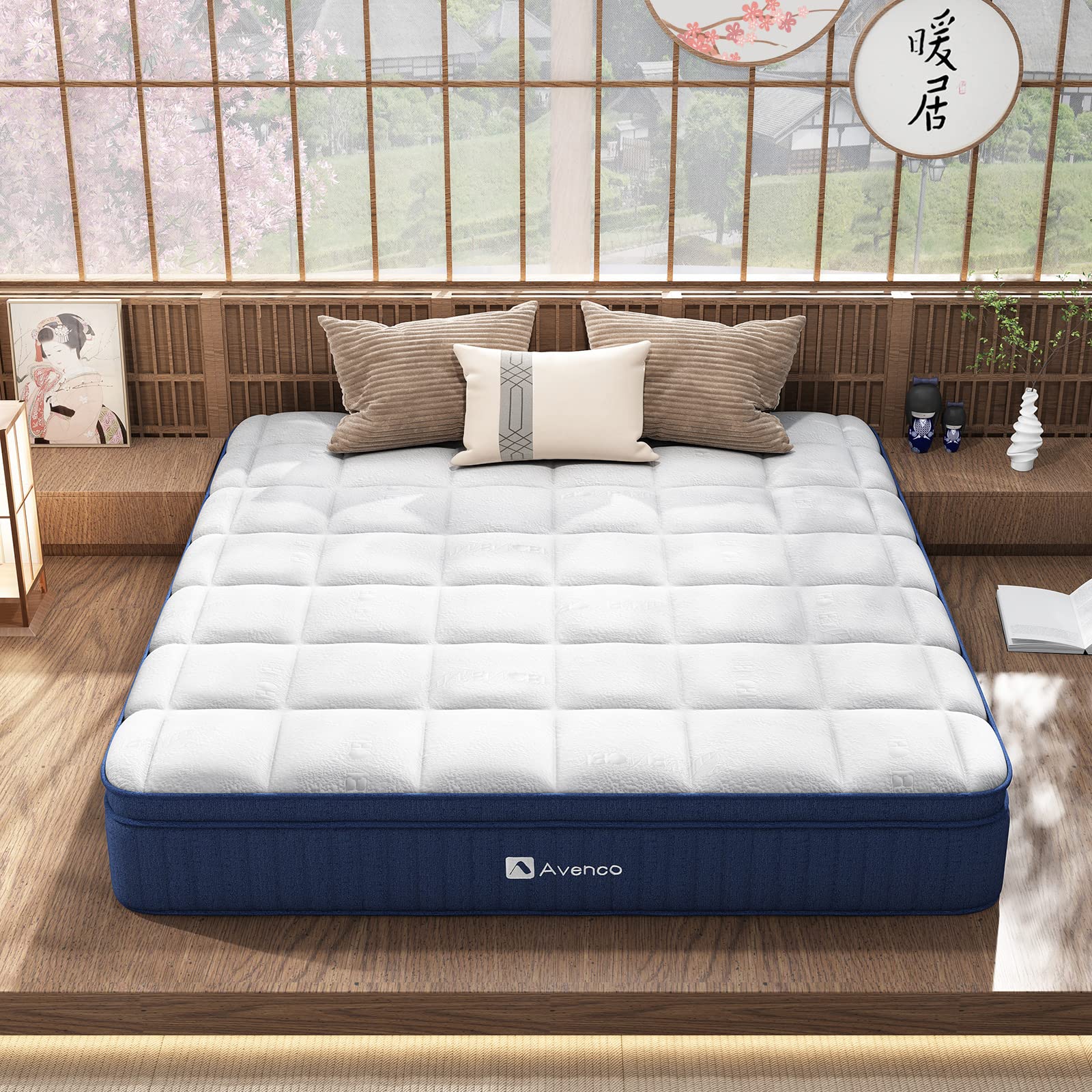 Amazon｜Avenco マットレス クイーン 厚さ26cm ポケットコイル 