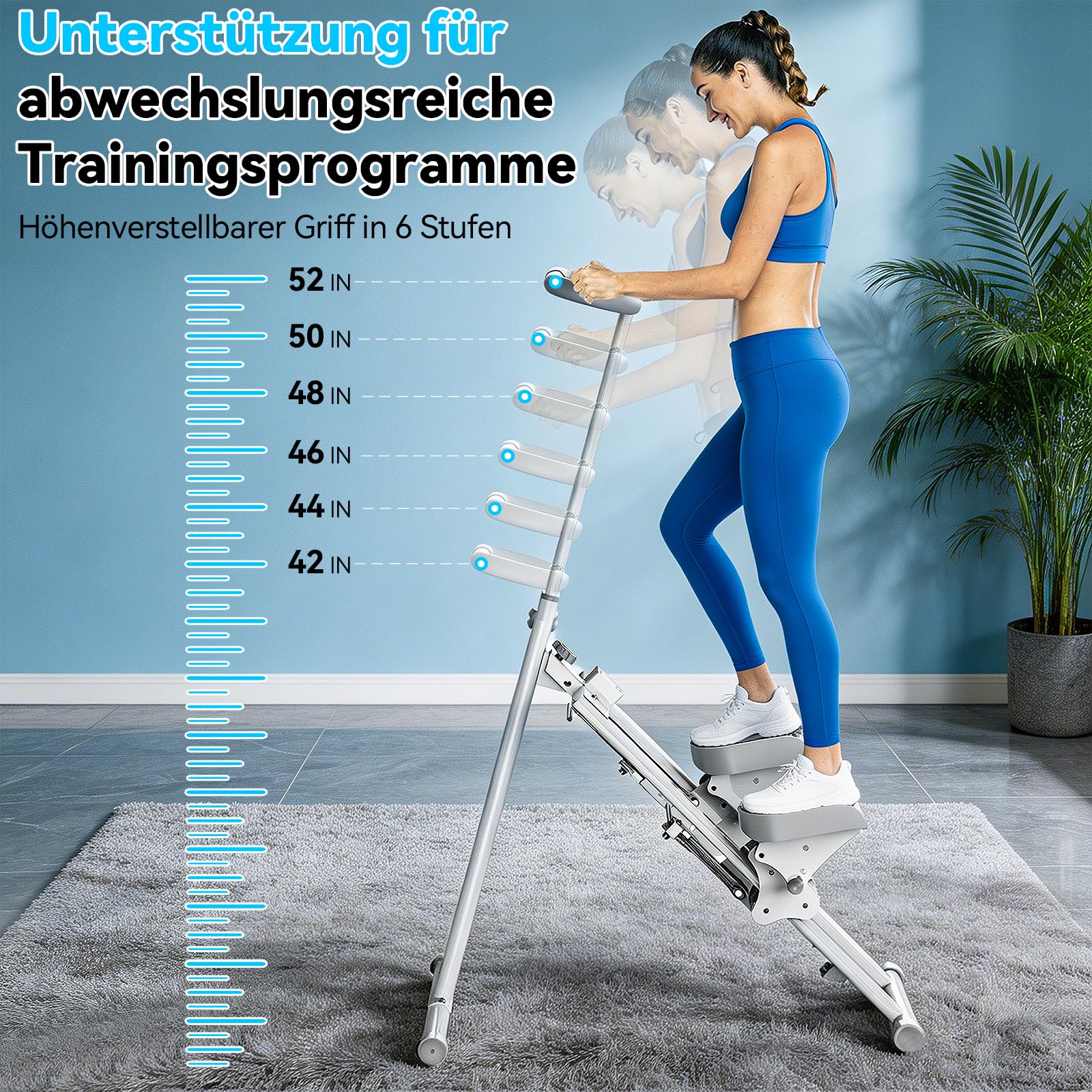 Stepper für Zuhause Gym,Steppers Faltbare Tragbares Pedal,Treppensteiger Crosstrainer,Heimtraining, Fitnessstudio,Fitnessgeräte für Zuhause