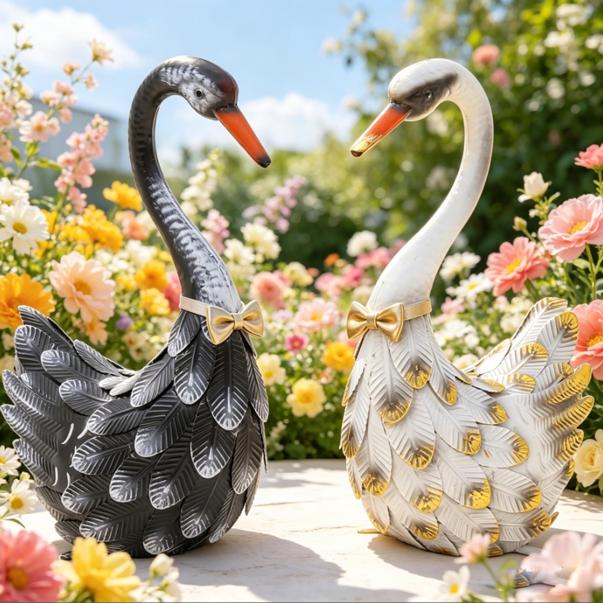Ultym 19 Large Swan Statue Set of 2
