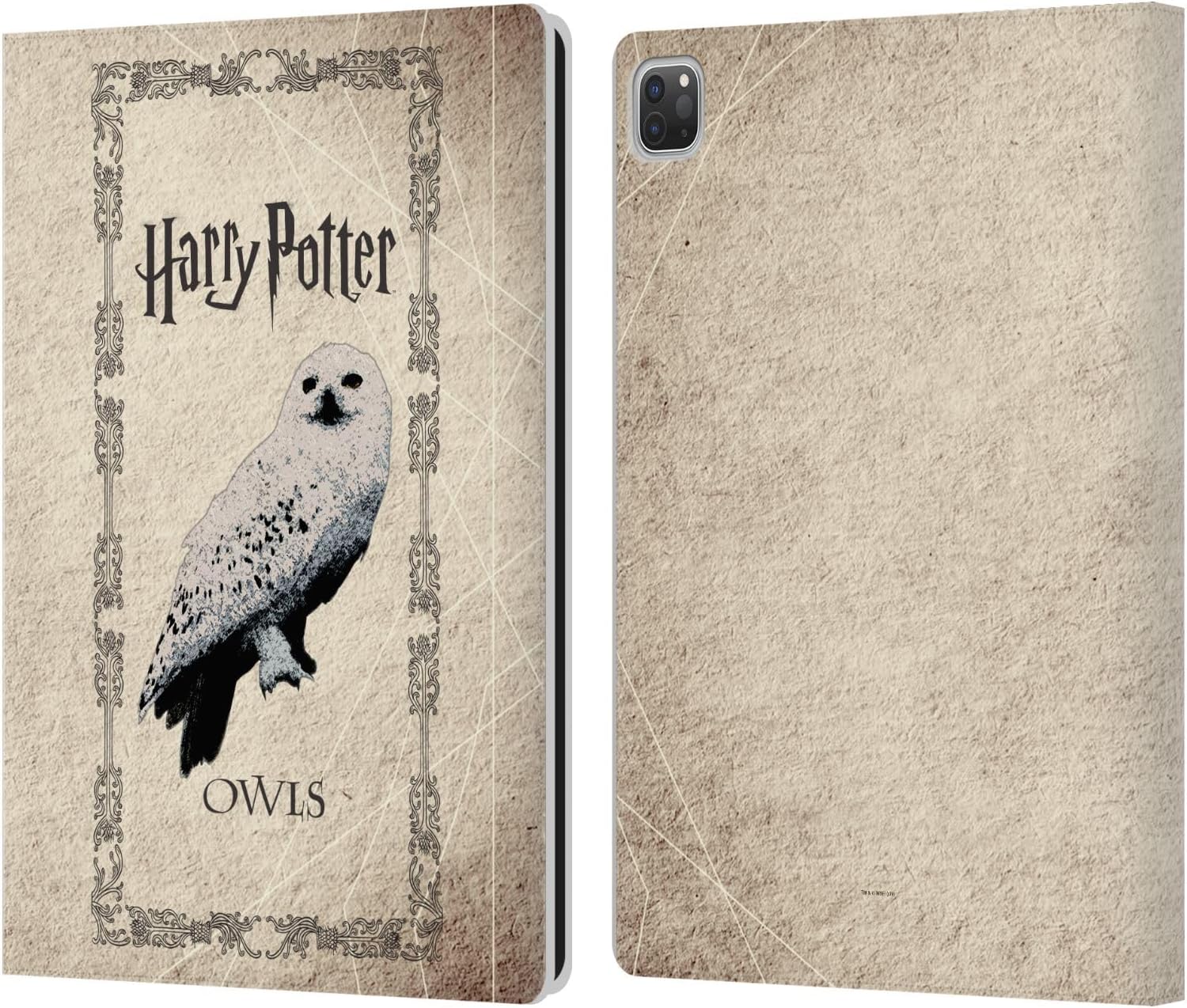 Head Case Designs Officially Licensed Harry Potter Hedwig Owl Prisoner of Azkaban III Leather Wallet Case Compatible with Apple iPad Pro 13 M4 2024
