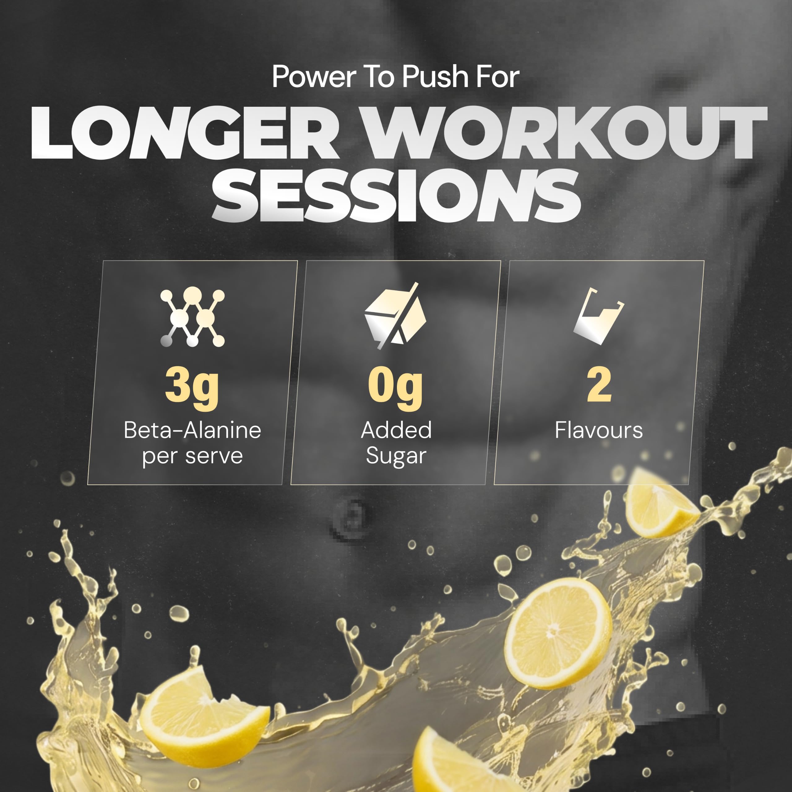 Nutrabay Gold Beta Alanine Supplement Powder 120g, Lemon Flavor β Pre Workout Amino Acid for Endurance & Fatigue Reduction 1
