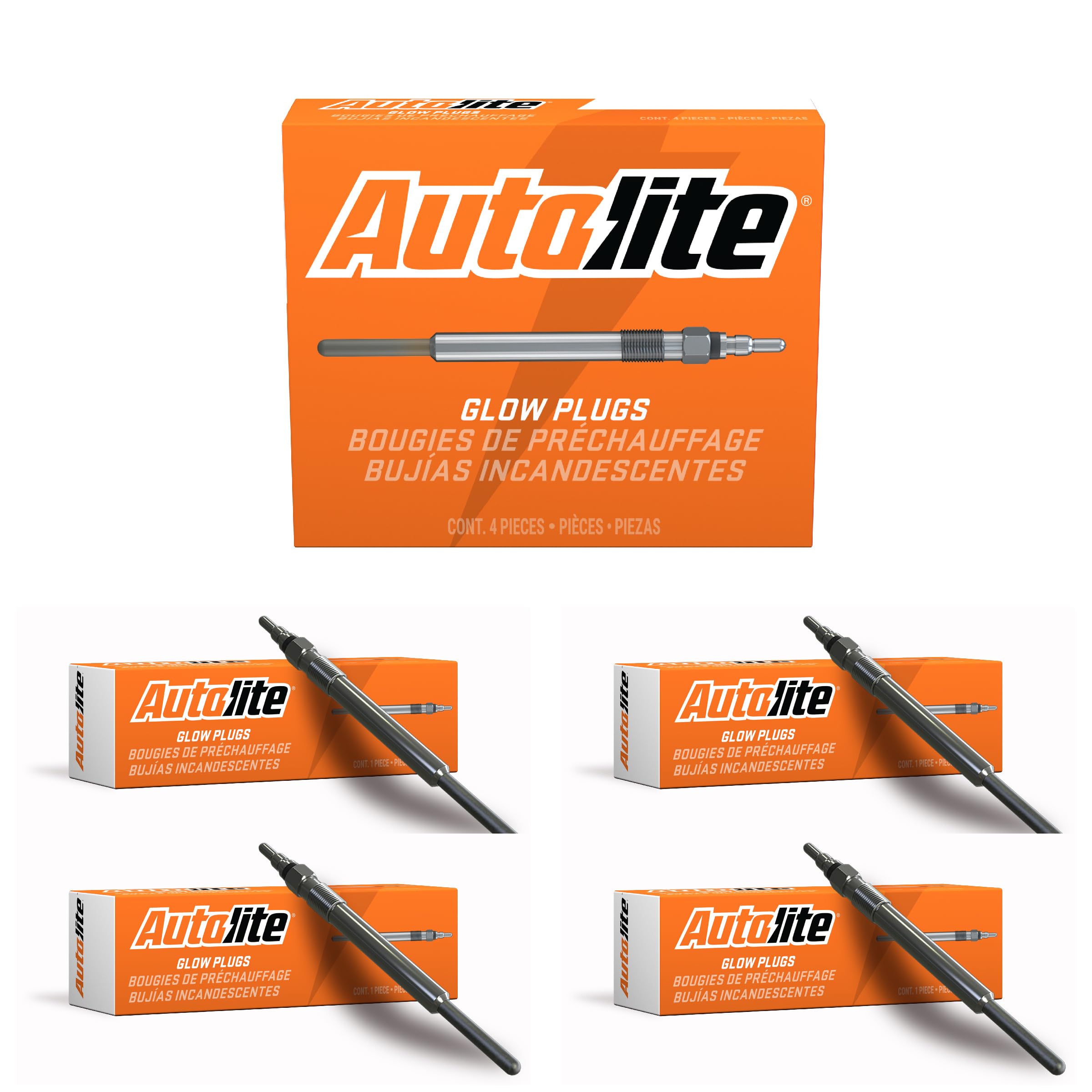 Autolite 1116 Automotive Replacement Glow Plug for 1996-2008 Volkswagen 1.9L Super Duty Diesel Engines (4 Pack)