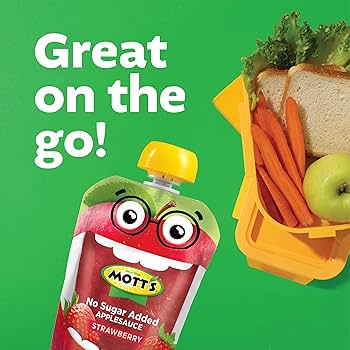 Amazon.com: Mott's No Sugar Added Strawberry Applesauce, 3.2