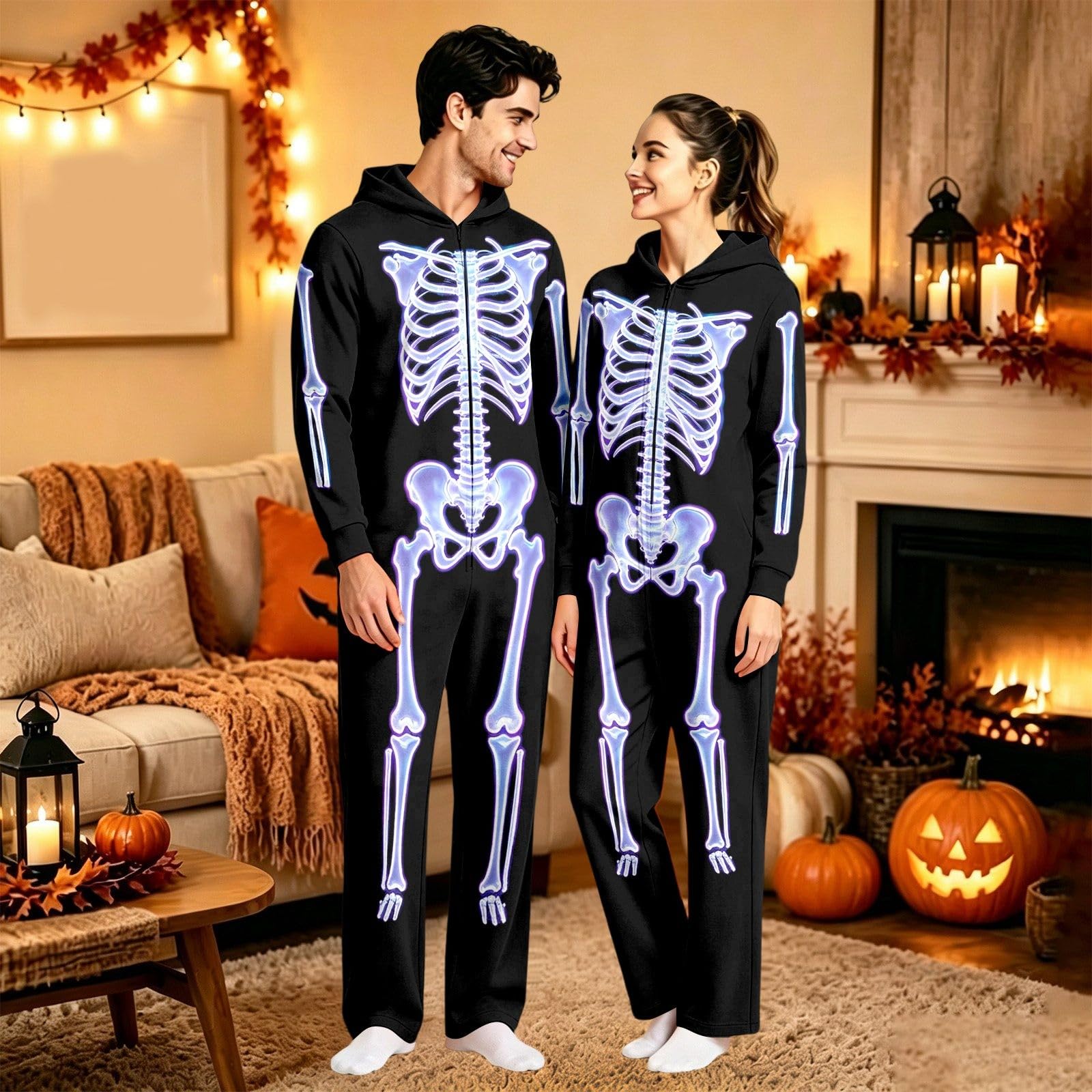 Generisch Onesie Costume Panda Kostüm Kostüme Für Erwachsene Halloween Pyjama Kuschel Jumpsuit Damen Kuschelanzug Pijama Women Herren Lustig Kigurumi Kuschelig