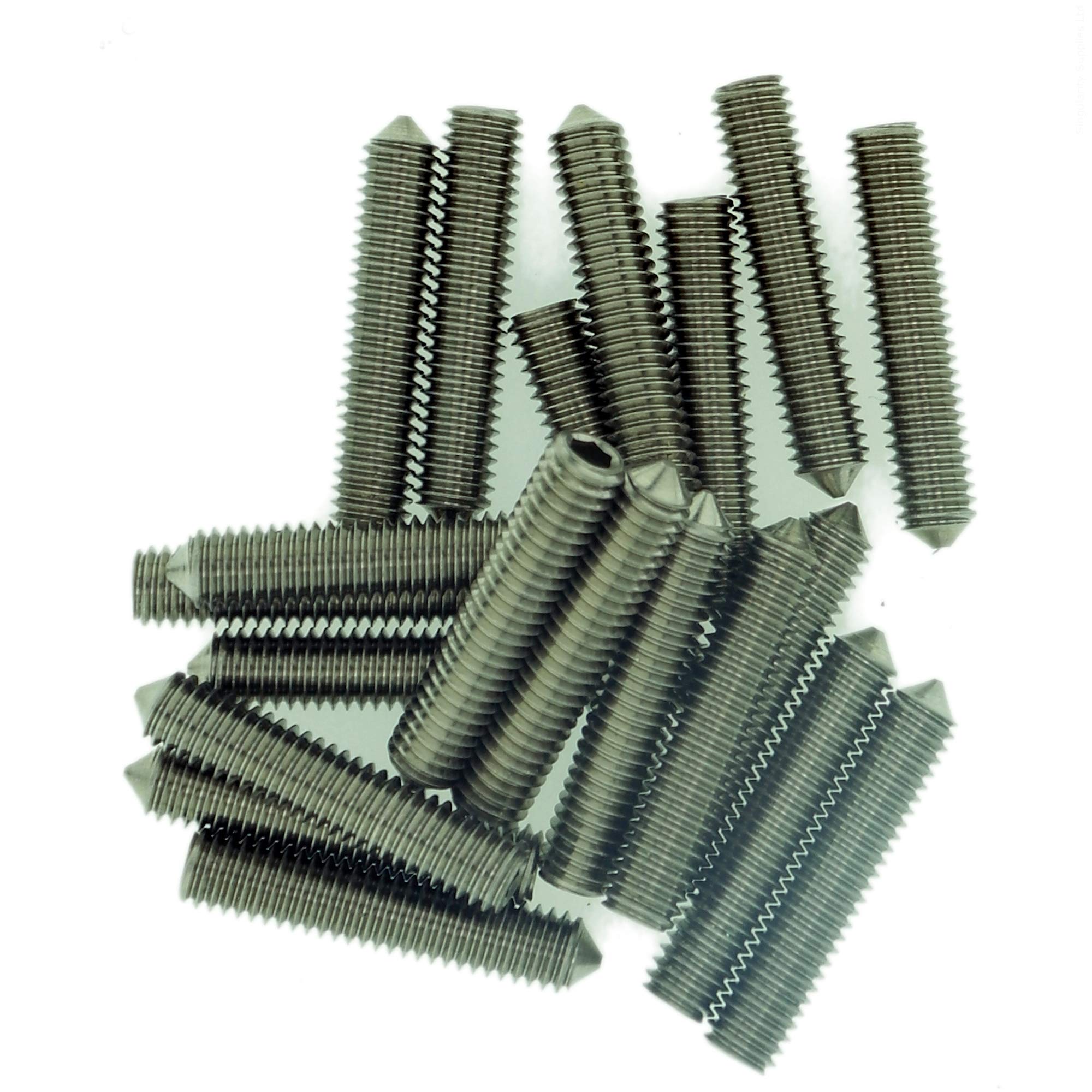 M10 (10mm x 18mm) Hex Socket Grub Screw (Cone Point) - Stainless Steel (A2) (Pack of 20)