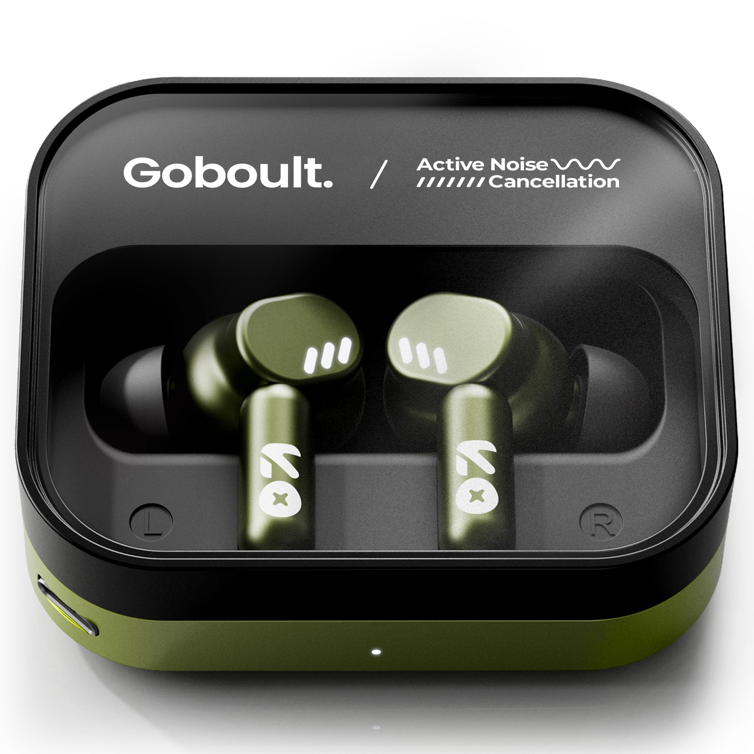 GOBOULT Newly Launched Tenet with ANC TWS Earbuds, 75H Playtime, Amp App Support, 32dB ANC, Quad Mic ENC, Dual Device Pairing Buds, 13mm Driver Ear Buds, Bluetooth 6.0 Wireless Earbuds (Olive Green)-image-39