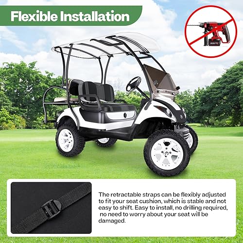 Miniatura 5 de T TGBROS Fundas de asiento de carrito de golf para Yamaha G29DriveDrive 2 OEM Cojín de asiento ordinario carrito de golf Kit de funda de asiento