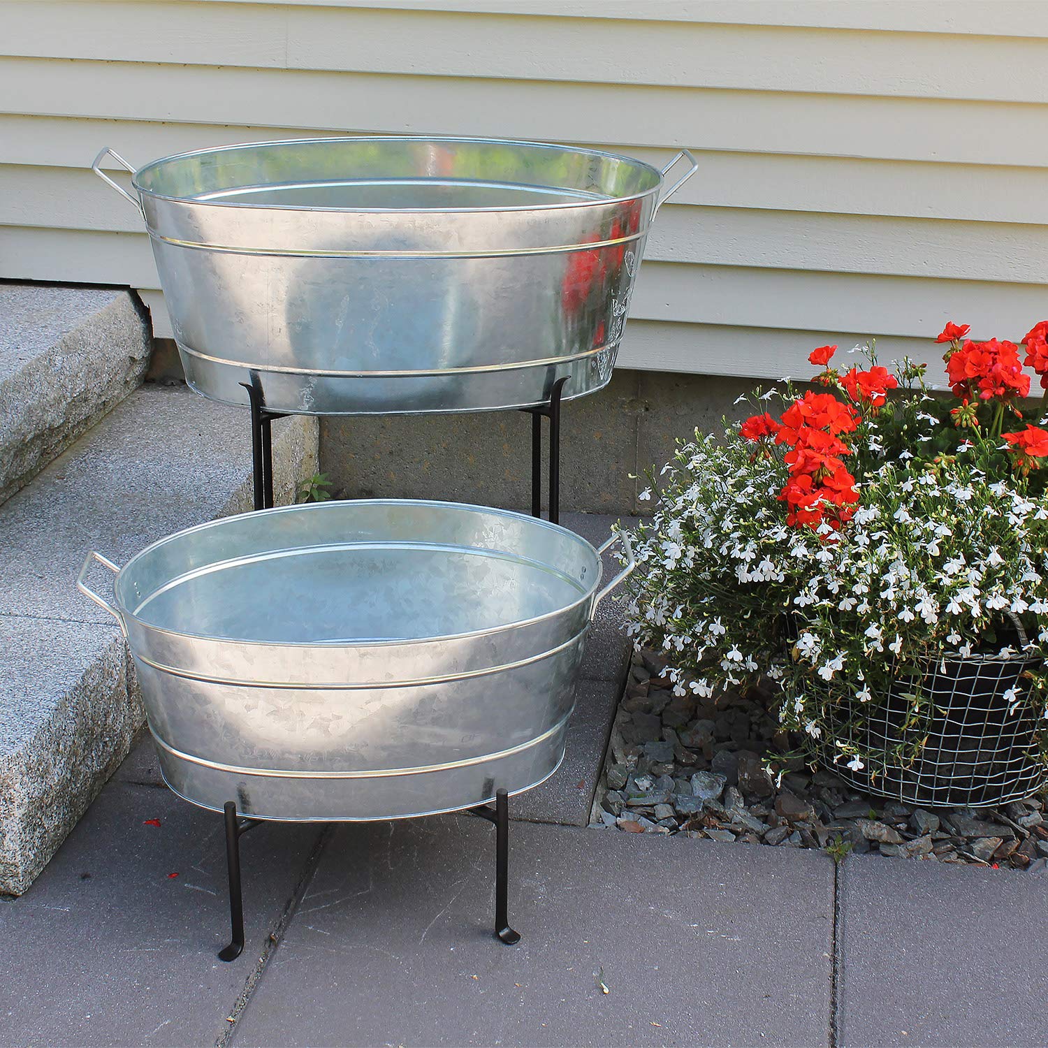 Achla Designs Standard Oval Galvanized Steel Tub Buy Online in Ireland