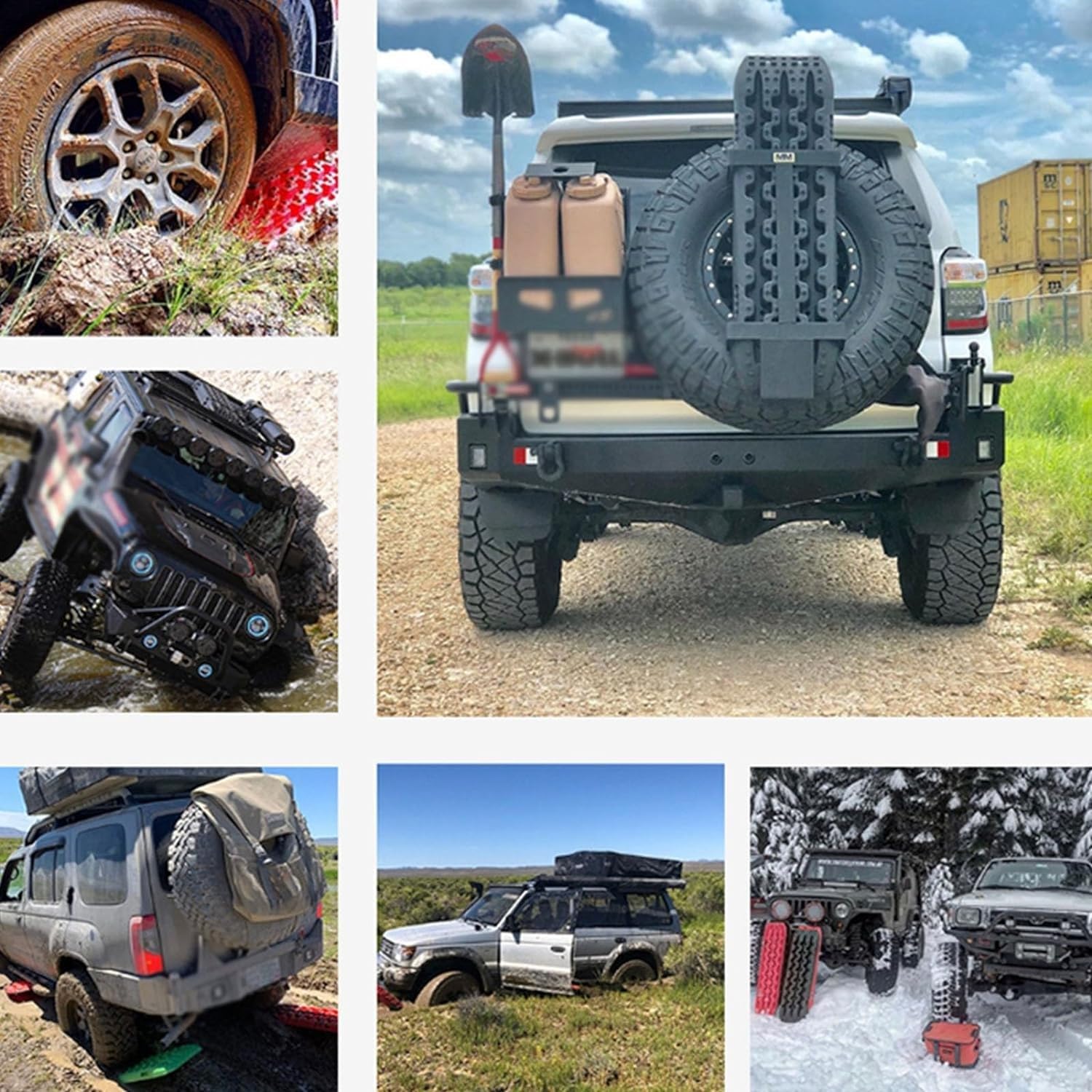 Amazon | トラクションボード、 スタックリカバリーラダー 車緊急脱出