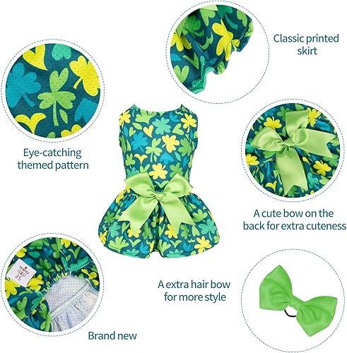 Miniatura 36 de CuteBone Vestido de malla para perro, vestido de Halloween para cachorros, traje de verano para mascotas, moda de verano para perros pequeños, ropa