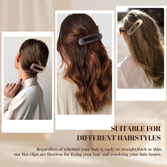 Set de 8 pinzas grandes para cabello con diseño de garra miniatura 7