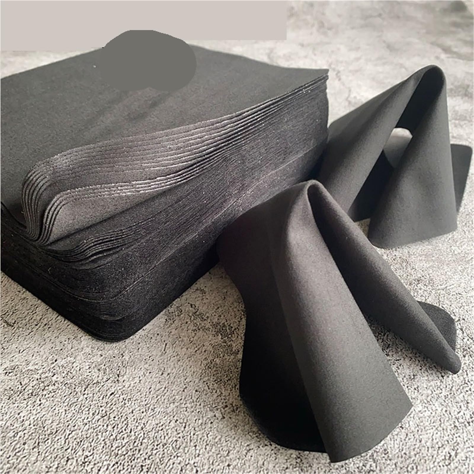 PañOs De Limpieza 100 Pc Negro 15 * 17cm paño de Limpieza Gafas Microfibra for toallitas Pantalla teléfono Lente