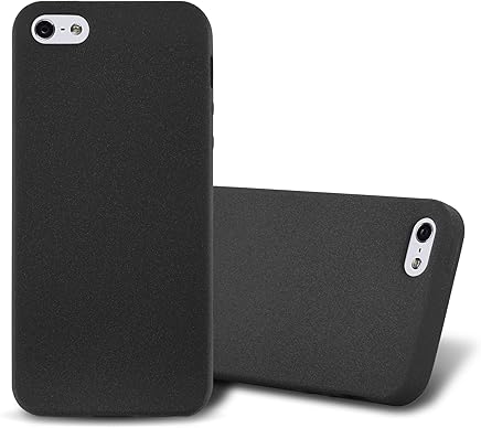 Cadorabo Funda para Apple iPhone 5 / iPhone 5S / iPhone SE en Frost Negro - Cubierta Protecc?on de Silicona TPU Delgada e Flexible con Antichoque - Gel Case Cover Carcasa Ligera Cadorabo Funda para Apple iPhone 5 / iPhone 5S / iPhone SE en Frost Negro - Cubierta Protecc?on de Silicona TPU Delgada e Flexible con Antichoque - Gel Case Cover Carcasa Ligera