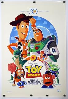 TOY STORY MOVIE POSTER 2 Sided ORIGINAL 27x40 30th Anniversary Re-release 2025 TOM HANKS