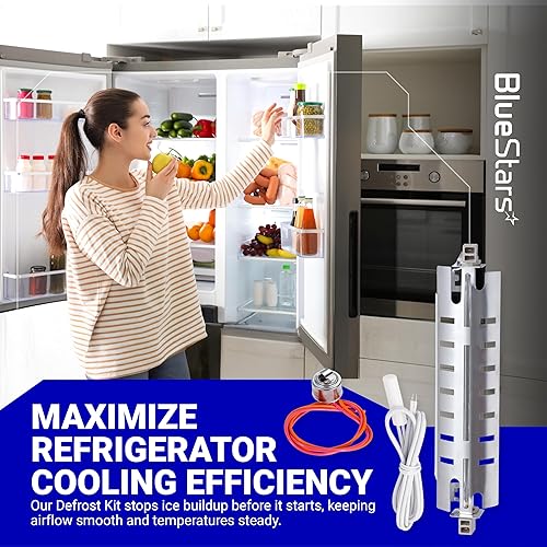 Miniatura 5 de BlueStars WR51X10055 Refrigerator Defrost Heater, WR55X10025 Temperature Sensor and WR50X10068 Defrost Thermostat Replacement - Compatible with GE