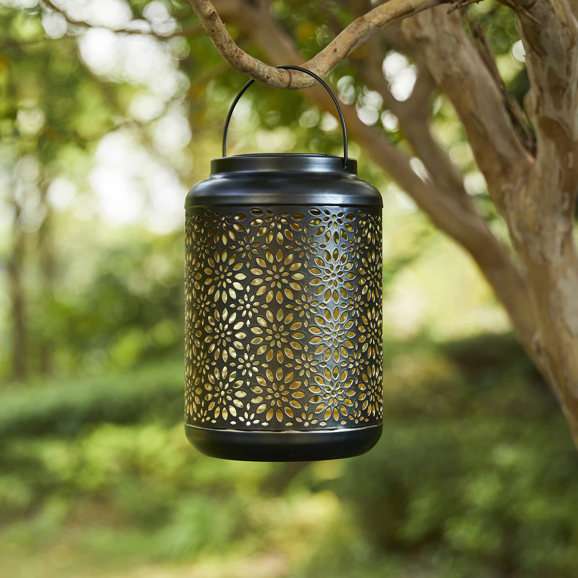 ライト・ランタン WWW_WOODHANGER Solar Hanging Lantern LED Lights Outdoor Yard Patio Garden