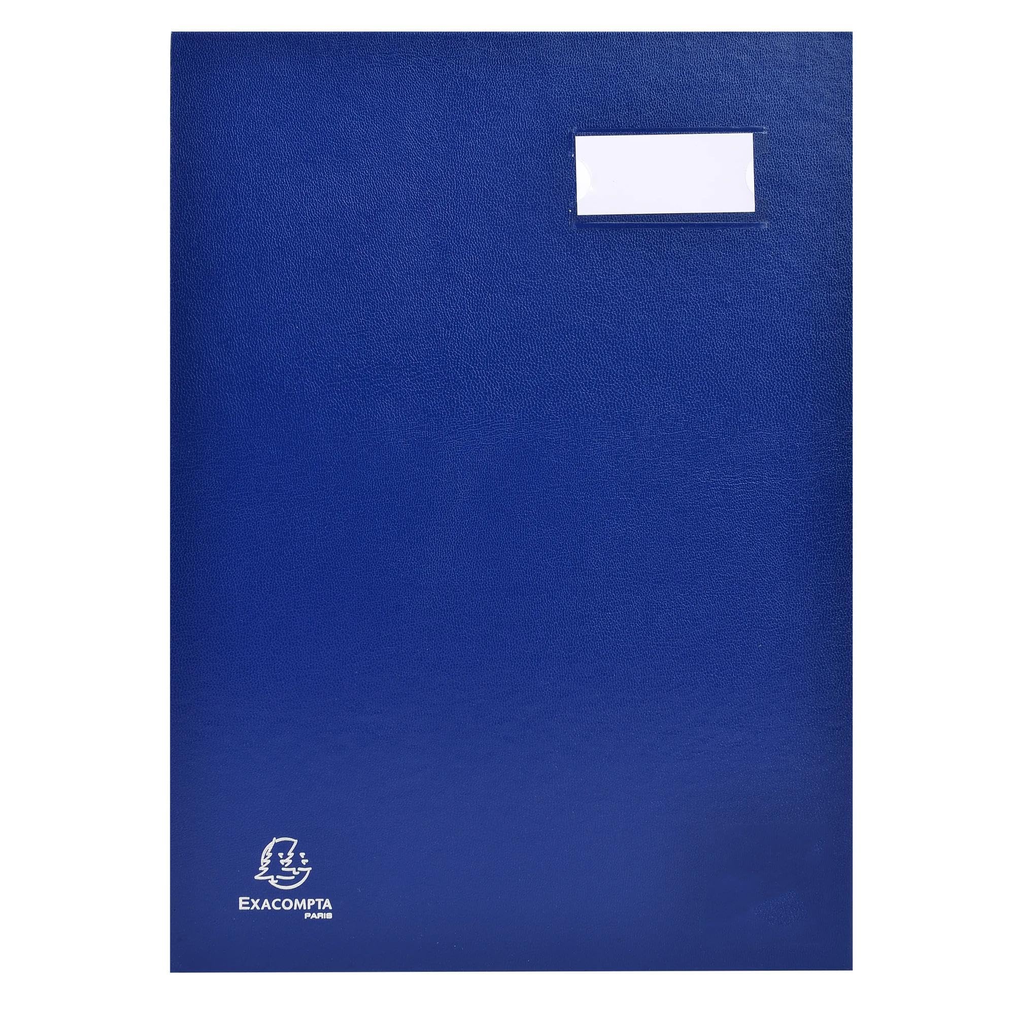 Exacompta - Cod. 24245E - 1 Libro firma - dorso a soffietto rivestito in tela - portaetichetta - copertina plastificata - 24 scomparti in cartoncino rosa con 3 fori - 24x32 cm - colore blu