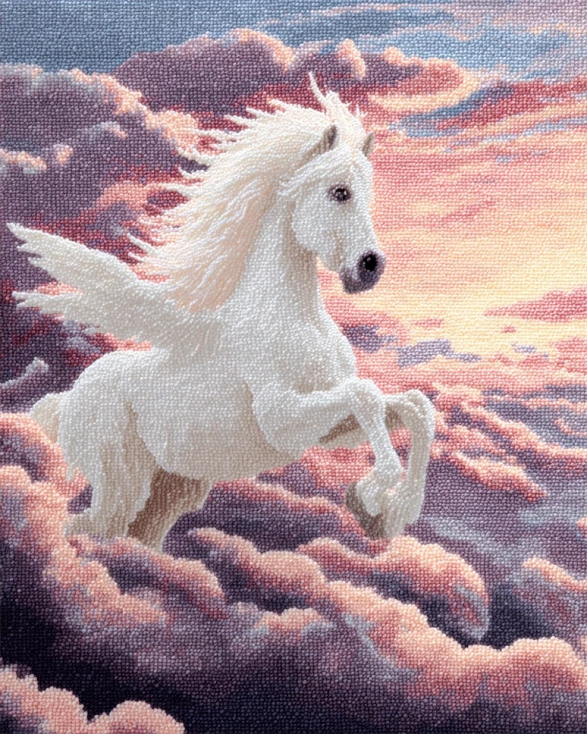 AxiangziK DIY Création de tapis et canvas Cheval fantastique 60x90cm
