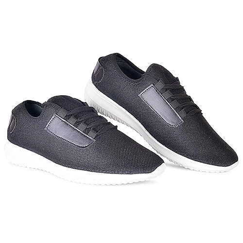 JACS Mens Breathable, Comfortable, and Lightweight Lifestyle Mesh Casual Slip-On for Running and Walking Black JACS002018