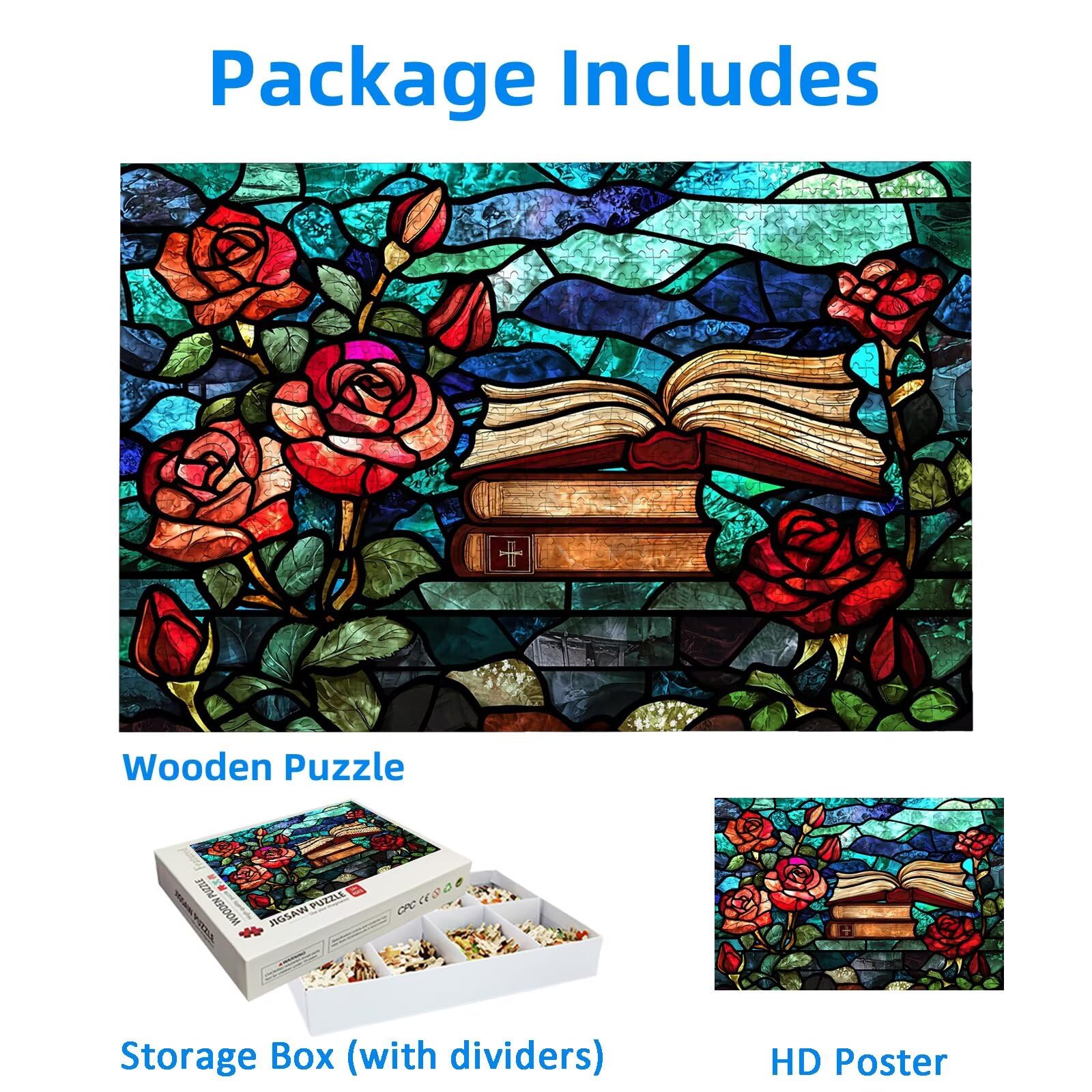 Puzzle de 2000 Piezas para Adultos, Flor Puzzle 2000 Piezas, Iglesia Rompecabezas Adultos con Caja, Medidas: 100x70 cm, Rompecabezas Madera para Toda la Familia, Home Decoration, Regalo Mujer, -3485