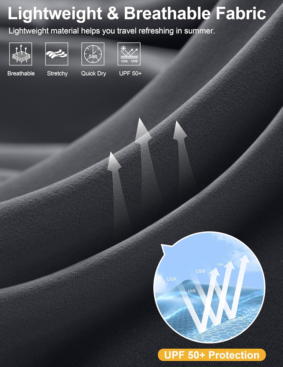 G Gradual Women's 13" Long Hiking Shorts with Zipper Pocket Lightweight Quick Dry Knee Length Bermuda Shorts for Women - Image 6