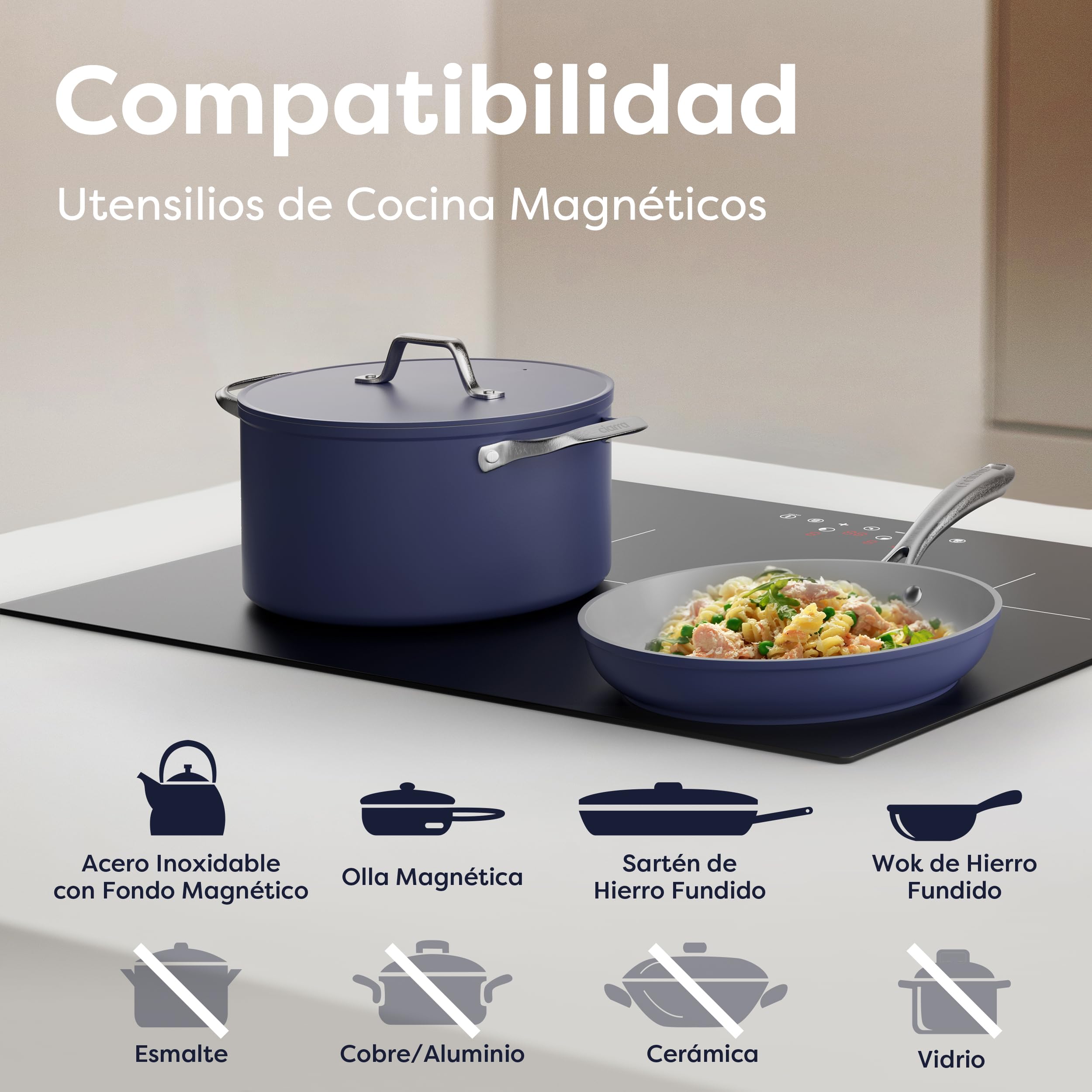 CIARRA Placa Induccion 3 Fuegos 6200W 60cm, CBBIH3 | Limitación de Potencia, Booster, Función Pausa, Temporizador, Bloqueo de Seguridad