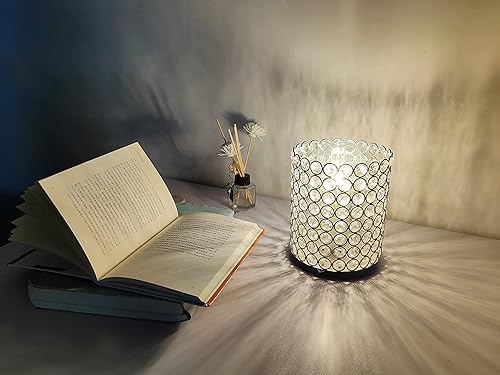 Miniatura 4 de Lámpara de mesa de cristal K9, estilo moderno, decorativa, para dormitorio, mesita de noche, sala de estar, estantería (con enchufe)