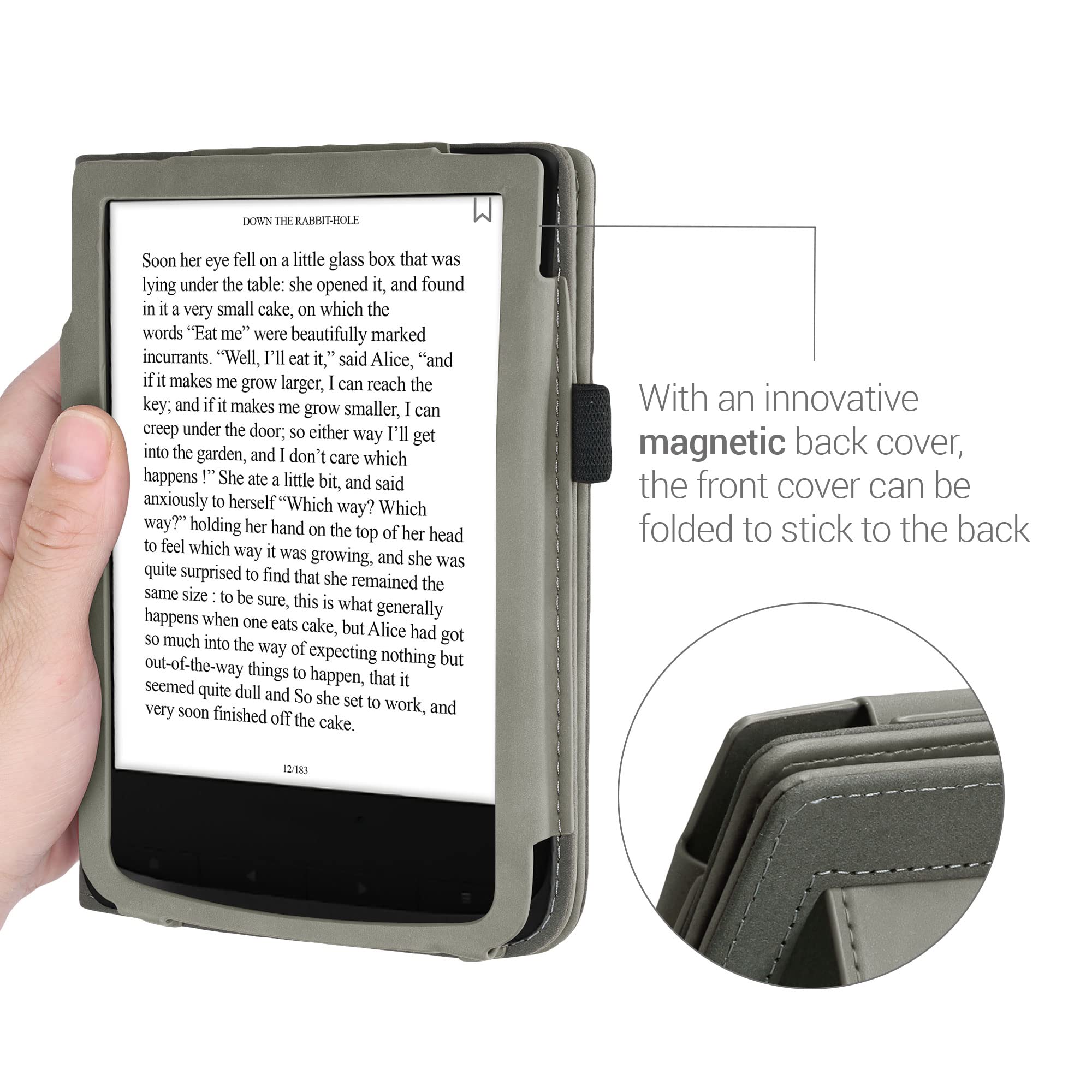 kwmobile flip cover for Pocketbook Touch Lux 4/ Lux 5/Touch HD 3/Color (2020) - Étui