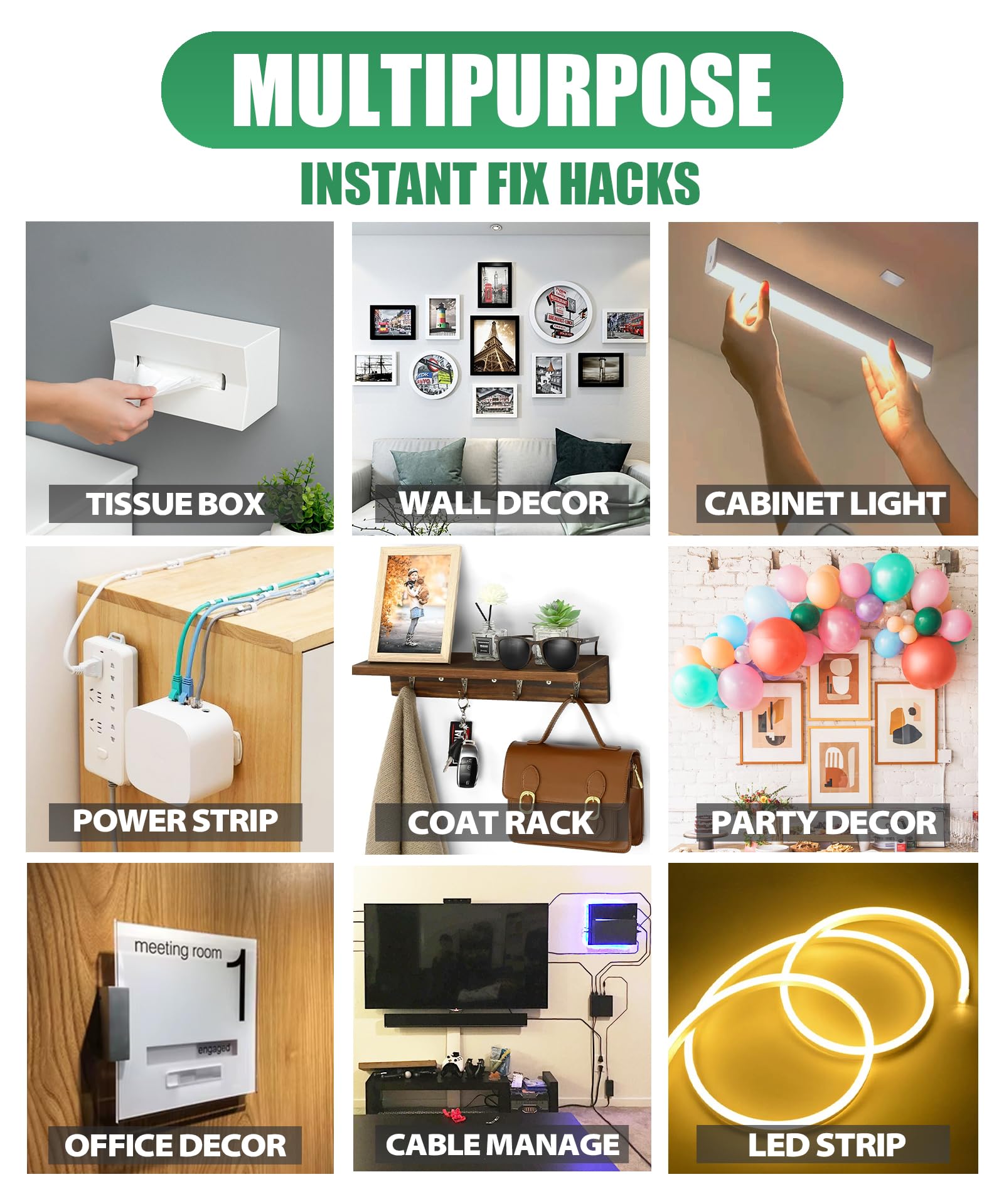 Extra Strong Double Sided Tape Heavy Duty - 240 x 1 0 0 5 - Removable Two Sided — view 5