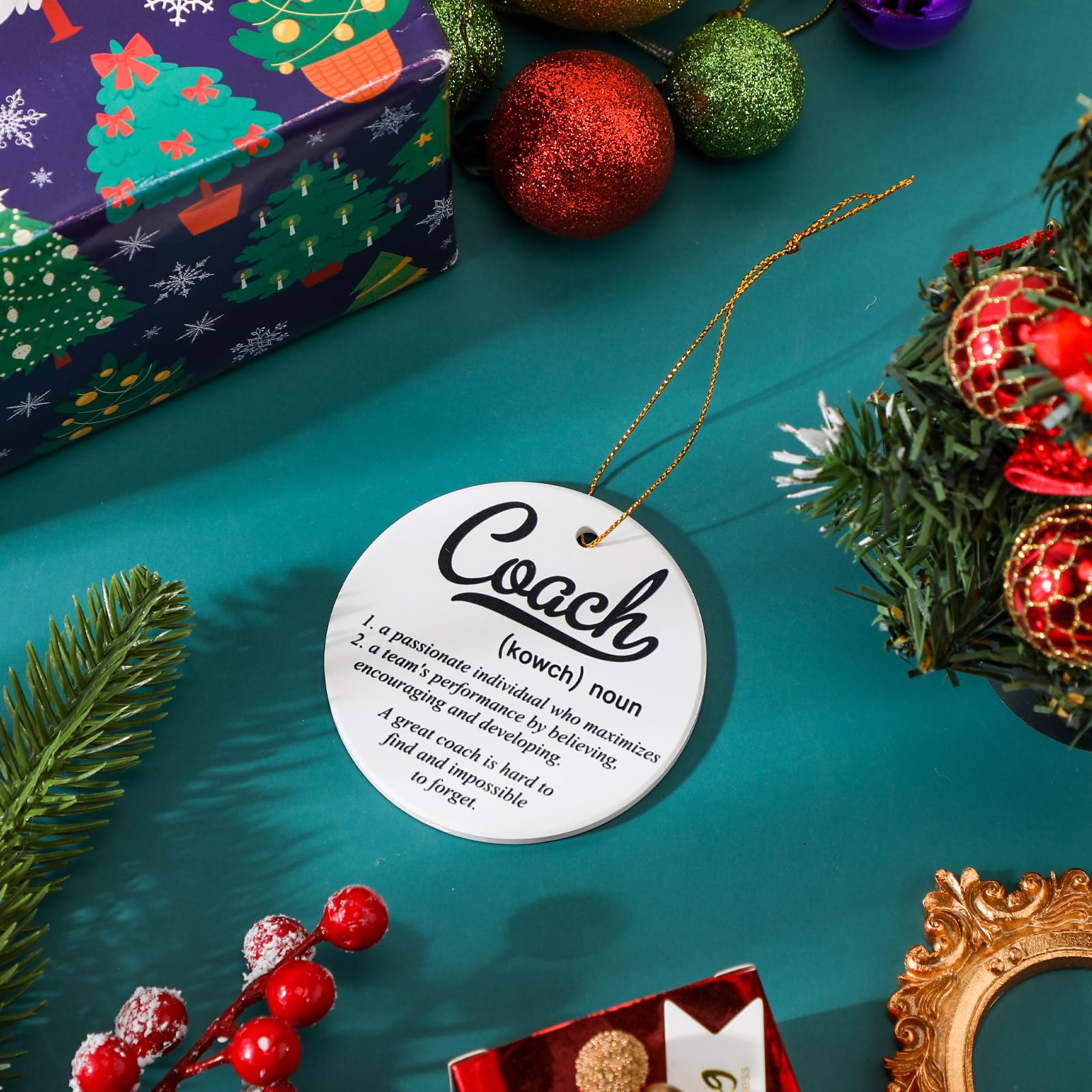 未使用級【COACH】Christmas ornament box set 3点 Amazon.com: Patelai Christmas Coach Hanging Ornament Funny Ceramic